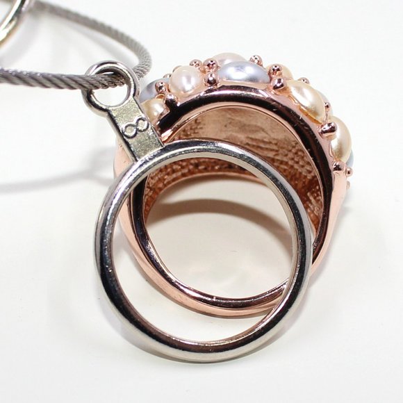 Unbranded Cluster Like Faux Pearls on Copper Base Color Fashion Ring - Picture 8 of 8